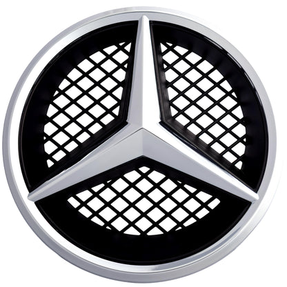 Mercedes Grille Emblem | Chrome - Grid Style - Aftermarket Replacement