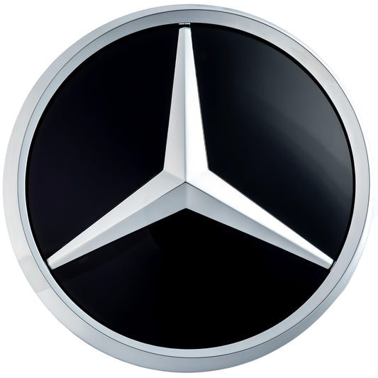 Mercedes Grille Emblem | Chrome - Mirror Style - Aftermarket Replacement
