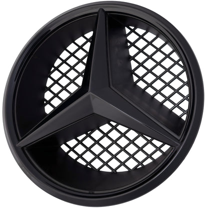Mercedes Grille Emblem | Gloss Black - Grid Style - Aftermarket Replacement