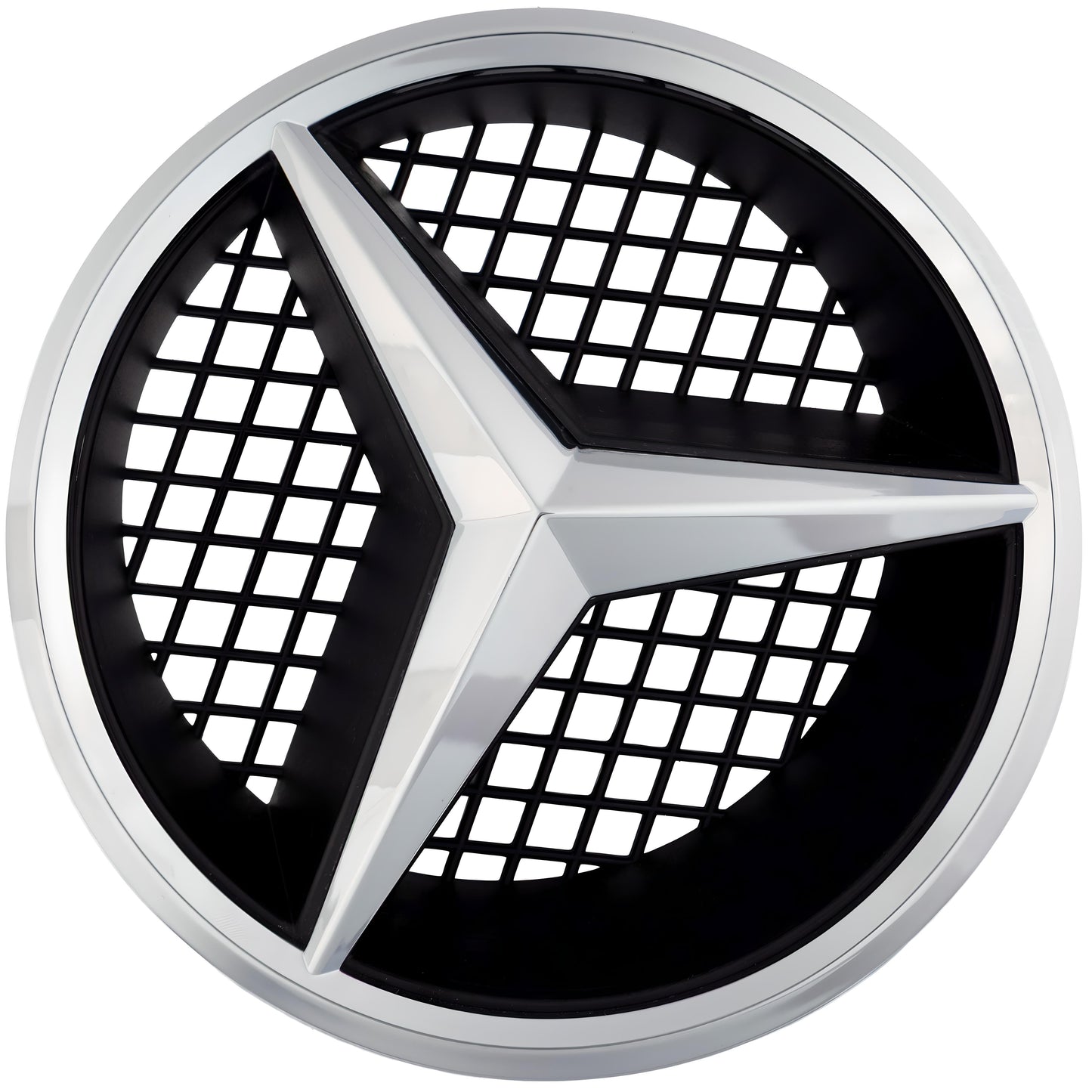 Mercedes Grille Emblem | Chrome - Grid Style - Aftermarket Replacement