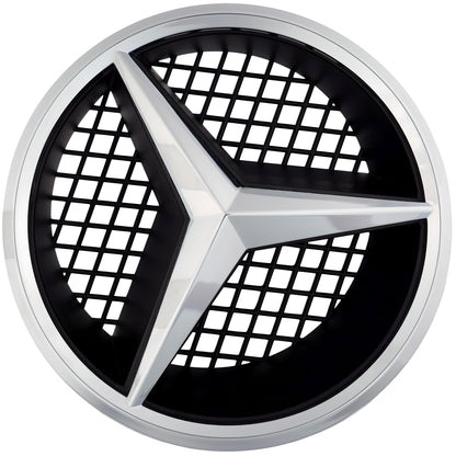 Mercedes Grille Emblem | Chrome - Grid Style - Aftermarket Replacement