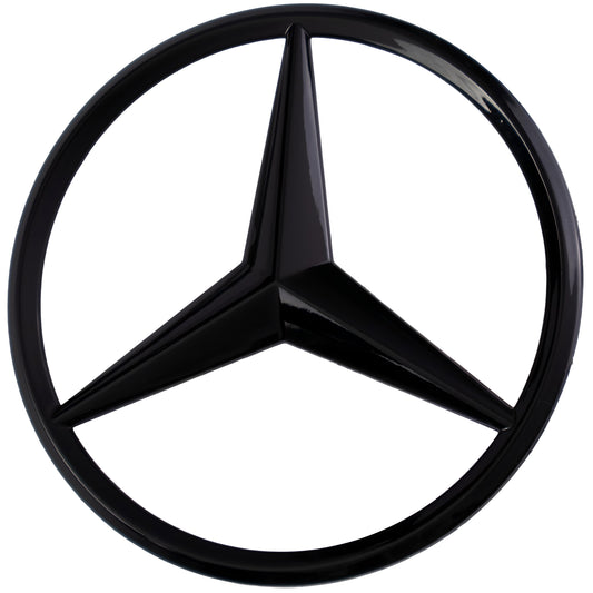 Mercedes Trunk Emblem | Gloss Black - Aftermarket Replacement