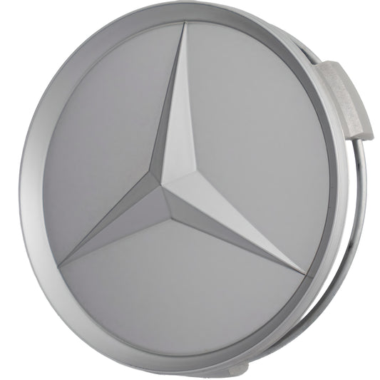 Mercedes Hub Caps | Matte Silver - Aftermarket Replacement