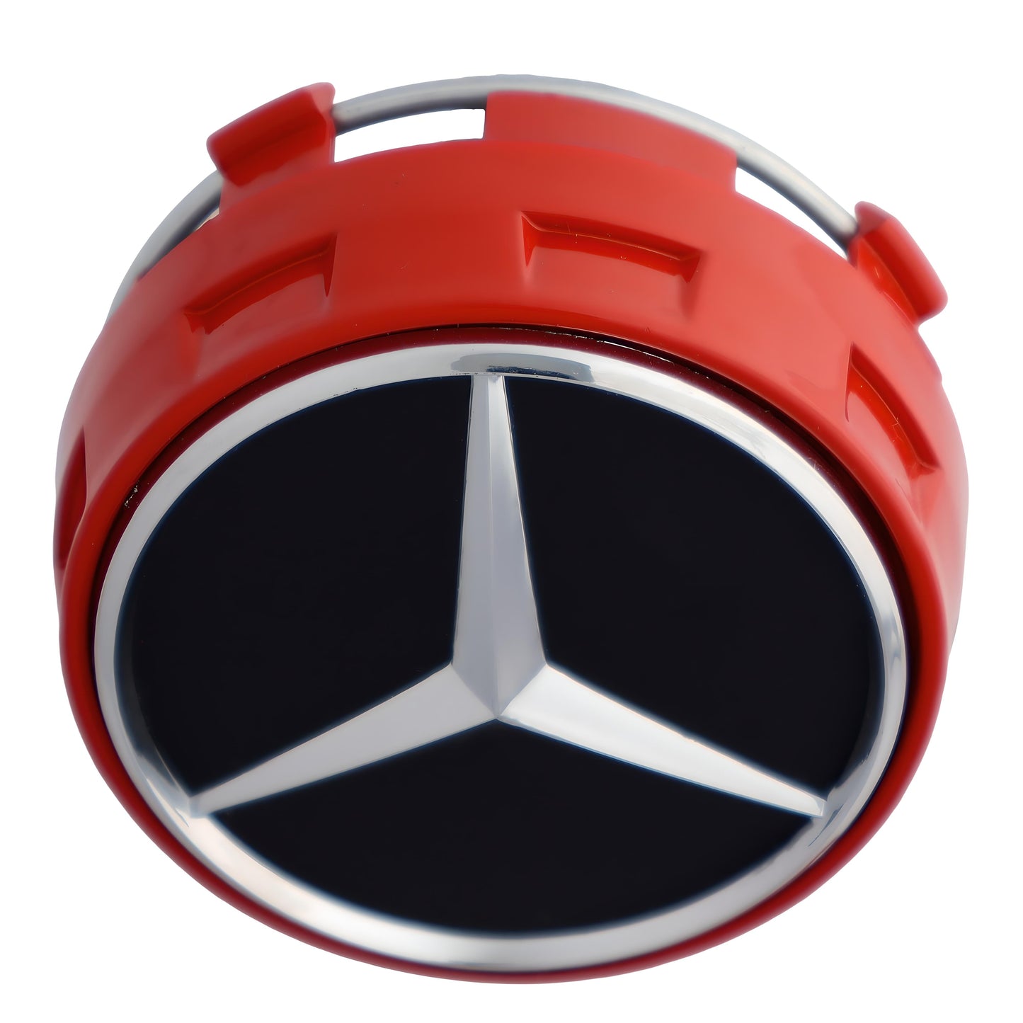 Mercedes Elevated Hub Caps | Gloss Red - Aftermarket Replacement