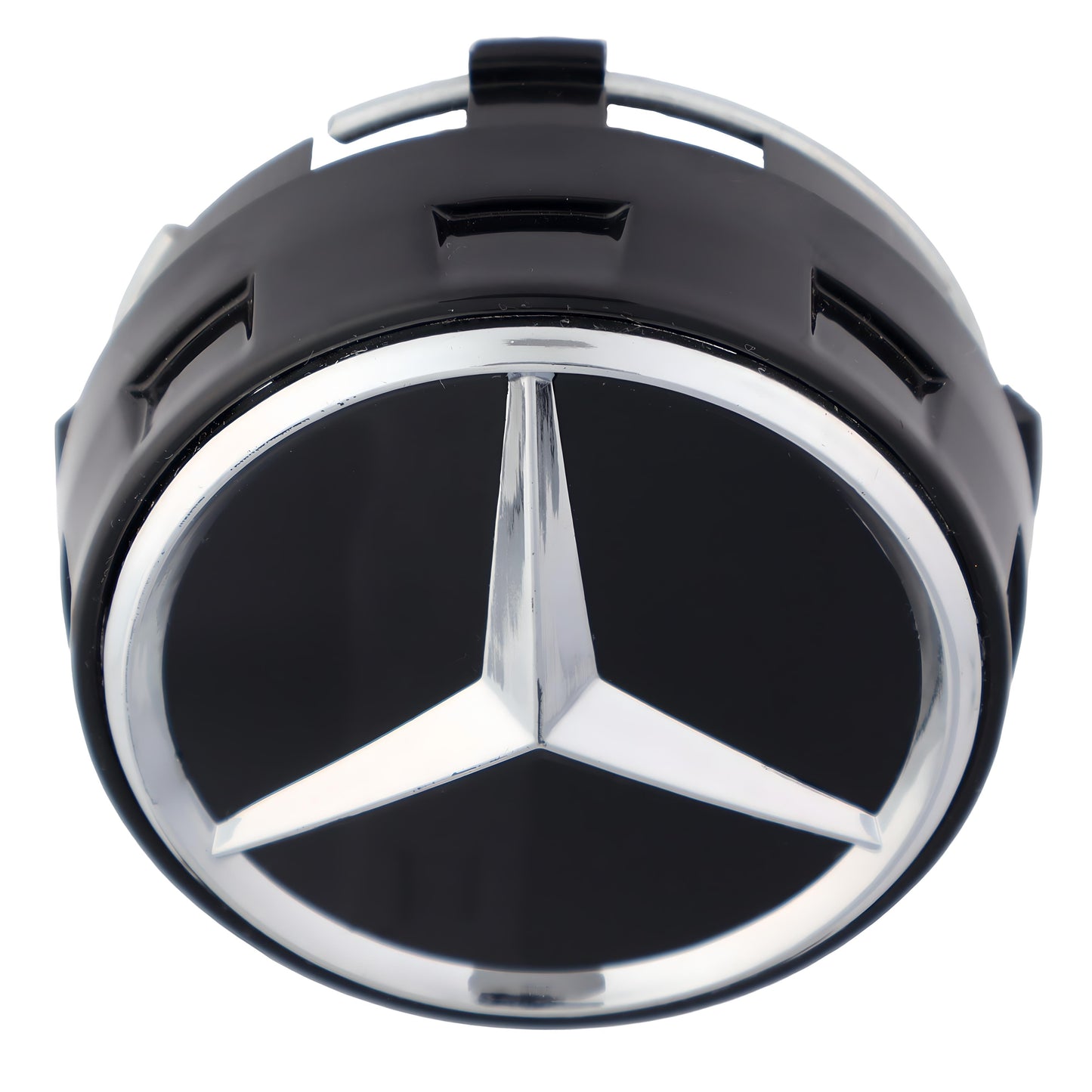 Mercedes Elevated Hub Caps | Gloss Black - Aftermarket Replacement