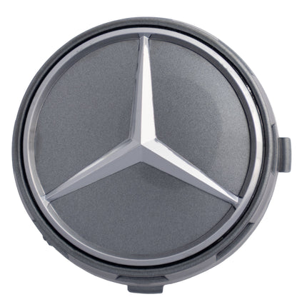 Mercedes Elevated Hub Caps | Titanium Gray - Aftermarket Replacement