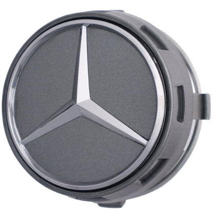 Mercedes Elevated Hub Caps | Titanium Gray - Aftermarket Replacement