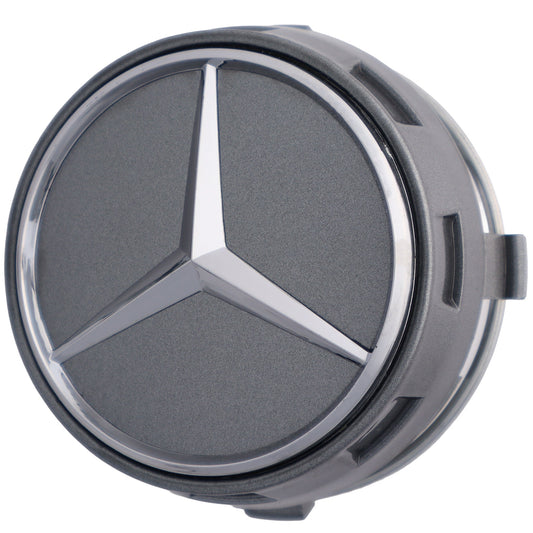 Mercedes Elevated Hub Caps | Titanium Gray - Aftermarket Replacement