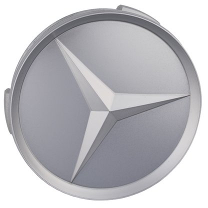 Mercedes Hub Caps | Matte Silver - Aftermarket Replacement