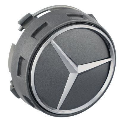 Mercedes Elevated Hub Caps | Titanium Gray - Aftermarket Replacement