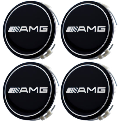 Mercedes Hub Caps | AMG Gloss Black - Aftermarket Replacement