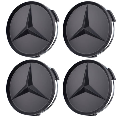 Mercedes Hub Caps | Matte Black - Aftermarket Replacement