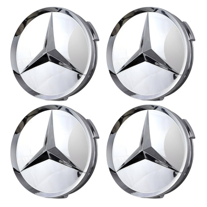 Mercedes Hub Caps | Gloss Silver - Aftermarket Replacement